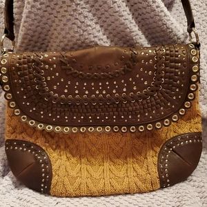 Leather and Knit bag